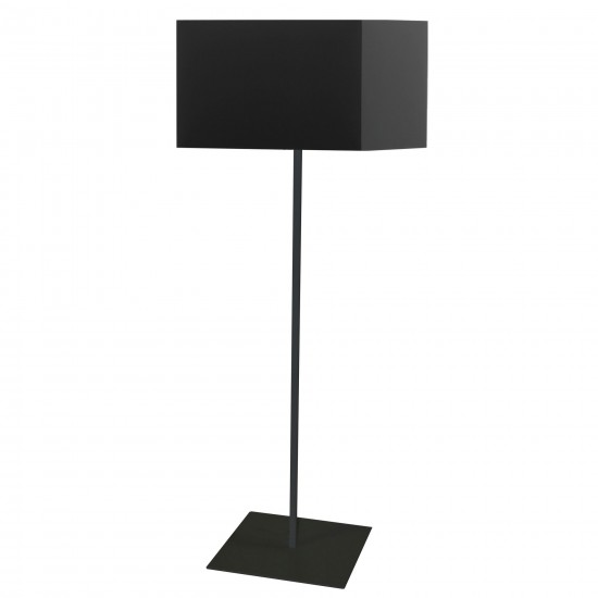 1 Light Square Floor Lamp w/ Black Shade