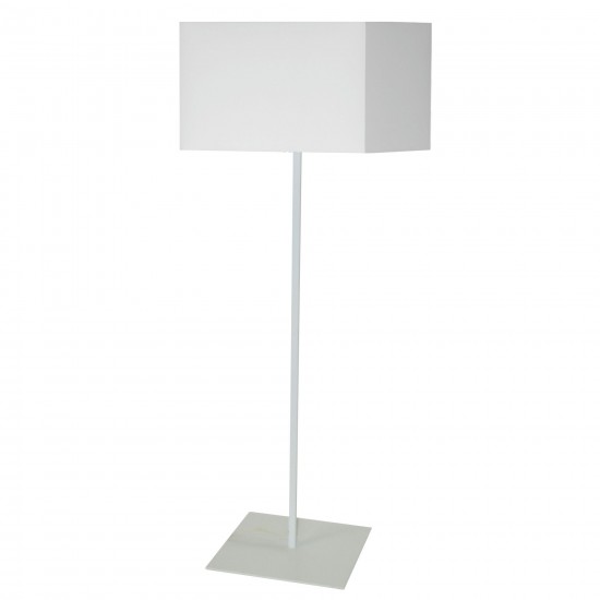 1 Light Square Floor Lamp w/ White Shade