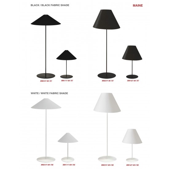 1 Light Trapezoid Floor Lamp w/ Black Shade