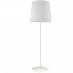 1 Light White Floor Lamp w/ White Drum Shade