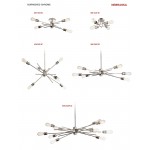 10 Light Horizontal Pendant, Burnished Chrome Finish