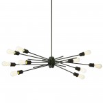 10 Light Horizontal Pendant, Espresso Finish