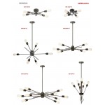 10 Light Horizontal Pendant, Espresso Finish