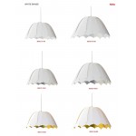 1 Light Noa Pendant JTone White Small Polished Chrome