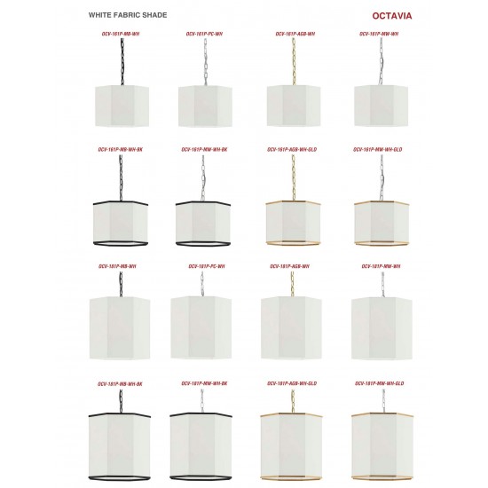 1 Light Incandescent Aged Brass Pendant w/ White Shade and