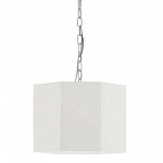 1 Light Incandescent Matte White Pendant w/ White Shade