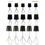 Tripod 3 Leg Tapered Drum Floor Lamp, Matte Black, OD3-F-697-MB