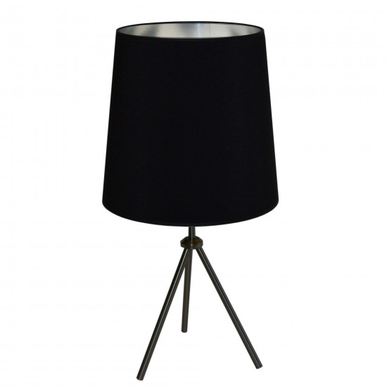 Oversized Drum 1LT 3 Leg Drum Table Fixture w/BK-SV Shd