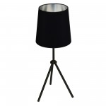 Oversized Drum 1LT 3 Leg Drum Table Fixture w/BK-SV Shd, S