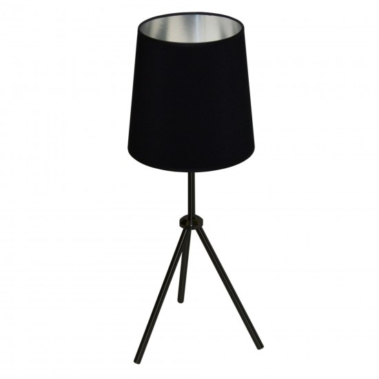 Oversized Drum 1LT 3 Leg Drum Table Fixture w/BK-SV Shd, S