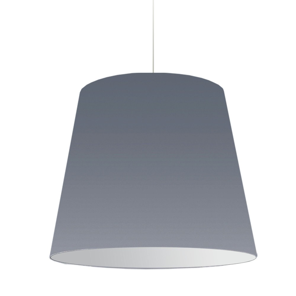 1 Light Oversized Drum Pendant Large Grey Shade