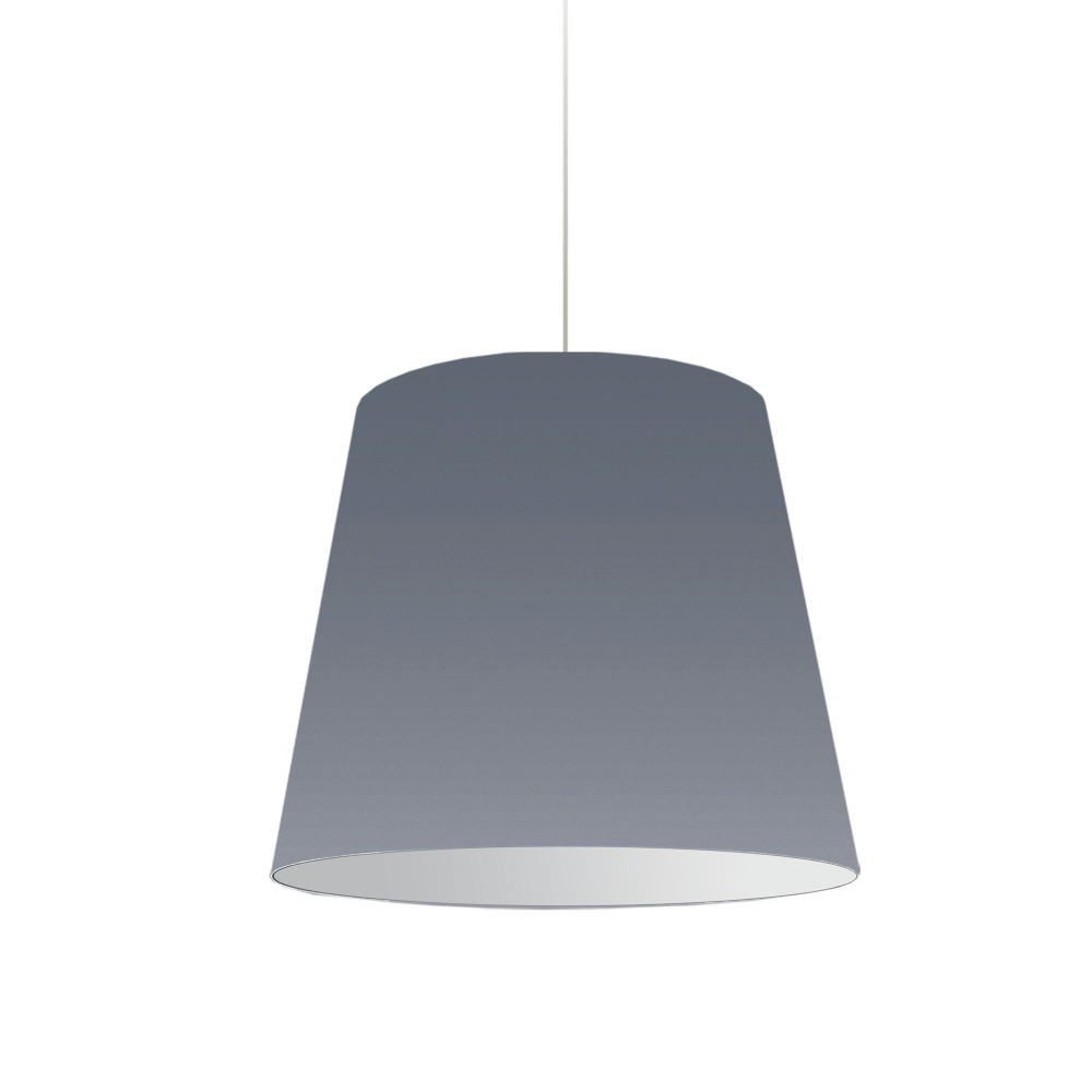 1 Light Oversized Drum Pendant Medium Grey Shade