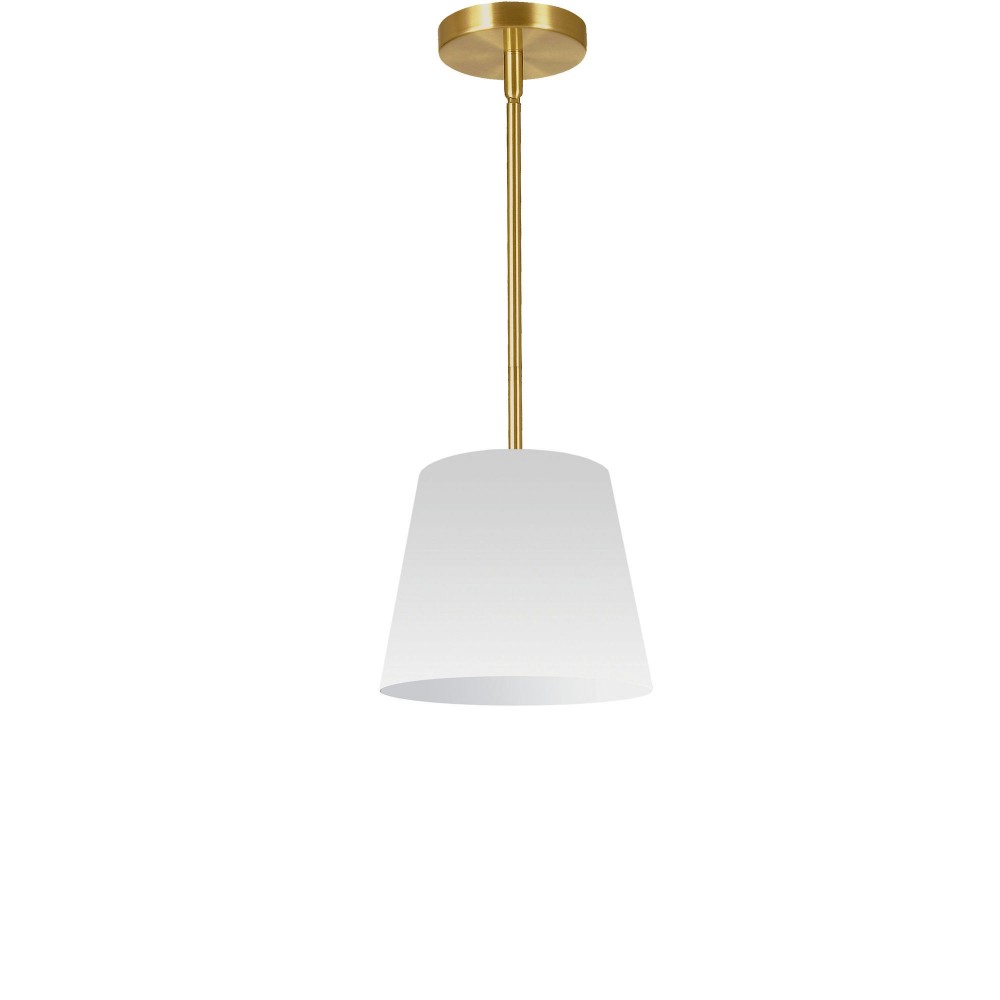 Oversized Drum Oversized Drum Pendant XS White Shade, Brass Tubing