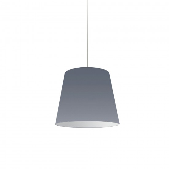 1 Light Oversized Drum Pendant Small Grey Shade