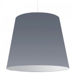 1 Light Oversized Drum Pendant X-Large Grey Shade