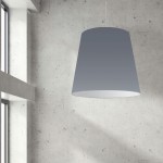 1 Light Oversized Drum Pendant X-Large Grey Shade