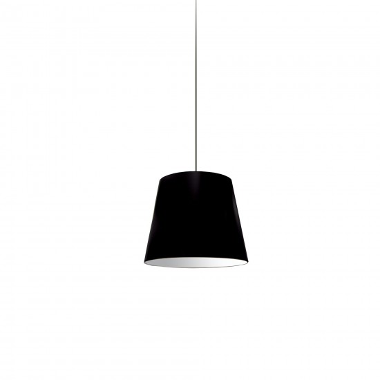 1 Light Oversized Drum Pendant X-Small Black Shade