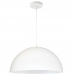 1 Light Incandescent Small Dome Pendant, Matte White