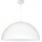 1 Light Incandescent Large Dome Pendant, Matte White