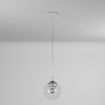 2 Light Incandescent Pendant, Polished Chrome Finish