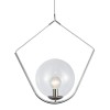 Incandescent Bubble Pendant Polished Chrome Finish with Clear Glass