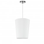 1 Light Paisley Pendant JTone White, Small Polished Chrome