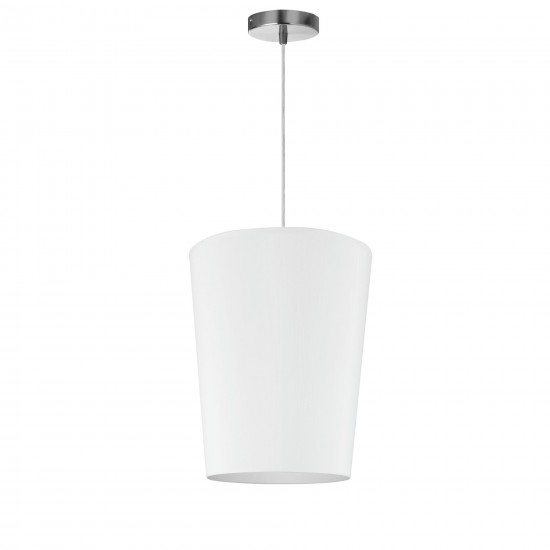 1 Light Paisley Pendant JTone White, Small Polished Chrome