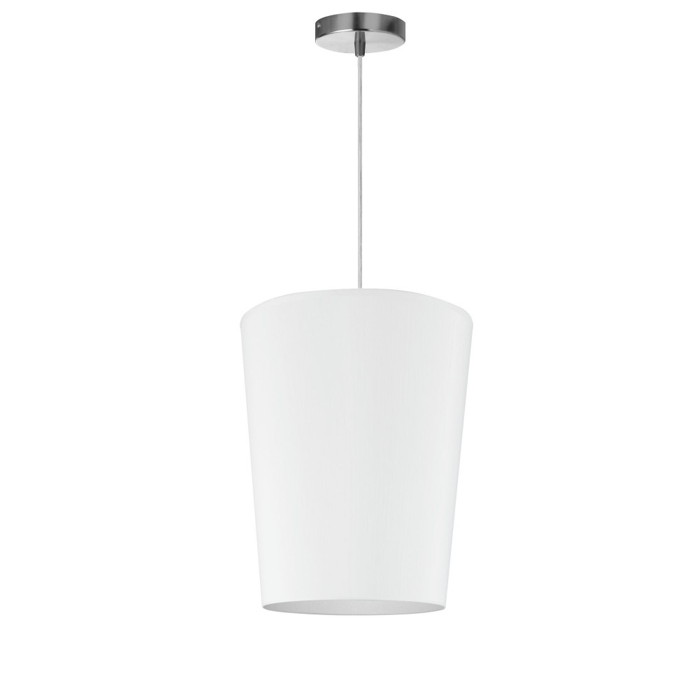 1 Light Paisley Pendant JTone White, Small Polished Chrome