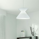 1 Light Patricia Pendant, Polished Chrome with White Shade