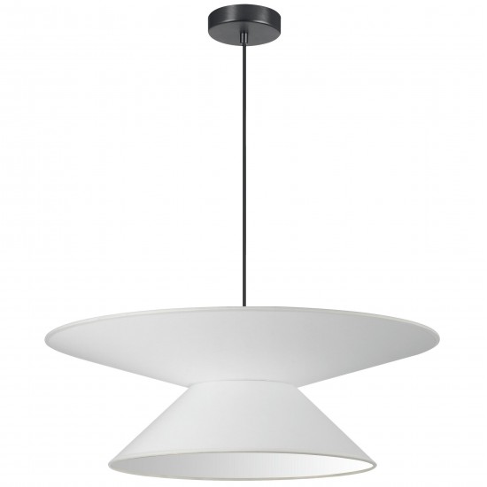 Patricia Patricia Pendant, Matte Black with White Shade, PAT-241P-BK-790