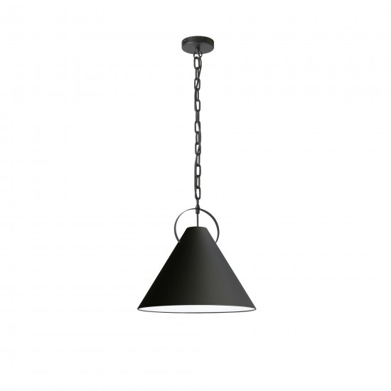 Princeton Incandescent Pendant, Matte Black with Black Shade , PCN-161P-MB-797