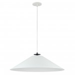 1 Light Incandescent Pendant, Matte Black and Matte White