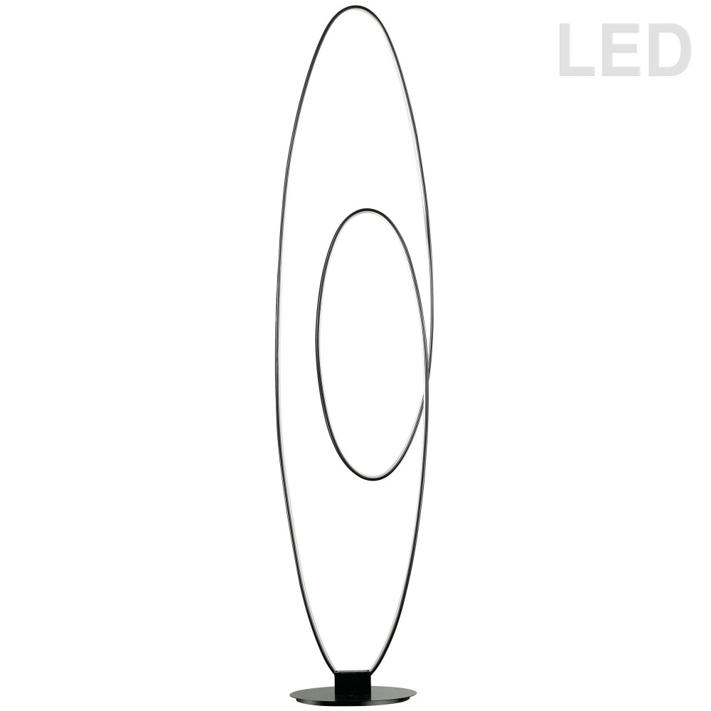 60W LED Floor Lamp, Matte Black