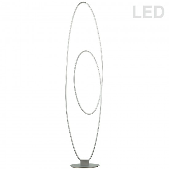 60W LED Floor Lamp, Silver