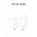 24W Picture Light Aged Brass Finish