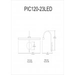 30W Picture Light Satin Chrome Finish