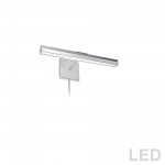 20W 16" Picture Light, Polished Chrome with Frosted Glass Diffuser