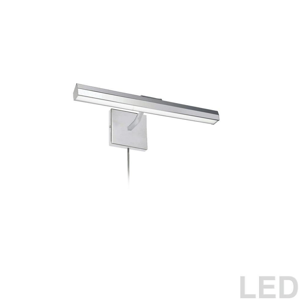20W 16" Picture Light, Polished Chrome with Frosted Glass Diffuser 20W 16" Picture Light, Polished Chrome with Frosted Glass Diffuser