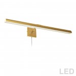 40W 32" Picture Light, Aged Brass with Frosted Glass Diffuser