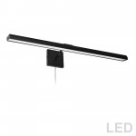 40W 32" Picture Light, Matte Black with Frosted Glass Diffuser