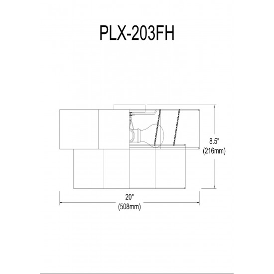 Phlox 3 Light Incandescent Flush Mount, Matte Black with White Shade