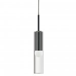 Palmer Incandescent Pendant, Matte Black with Clear Glass