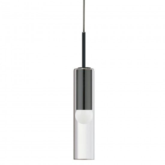 Palmer Incandescent Pendant, Matte Black with Clear Glass