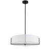 Preston 4 Light Incandescent Pendant, Matte Black w/ White Shade, PST-214P-MB-WH