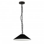 Presley Incandescent Pendant, Matte Black with Black Shade, S