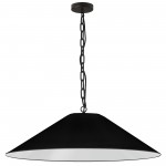 Presley Incandescent Pendant, Matte Black with Black Shade