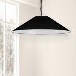 Presley Incandescent Pendant, Matte Black with Black Shade