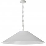 Presley Incandescent Pendant, Matte White with White Shade