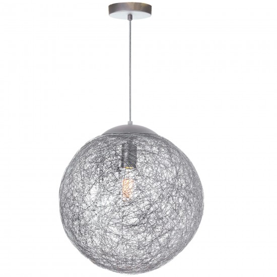 1 Light Incandescent Pendant, Aluminum