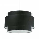 Priya 4 LT Incandescent Chandelier, Matte Black w/ Black Shade